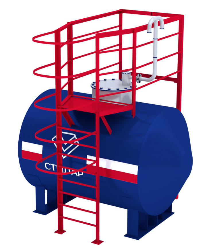 Горизонтальный резервуар РГСН для ГСМ 10 м³ от завода-производителя