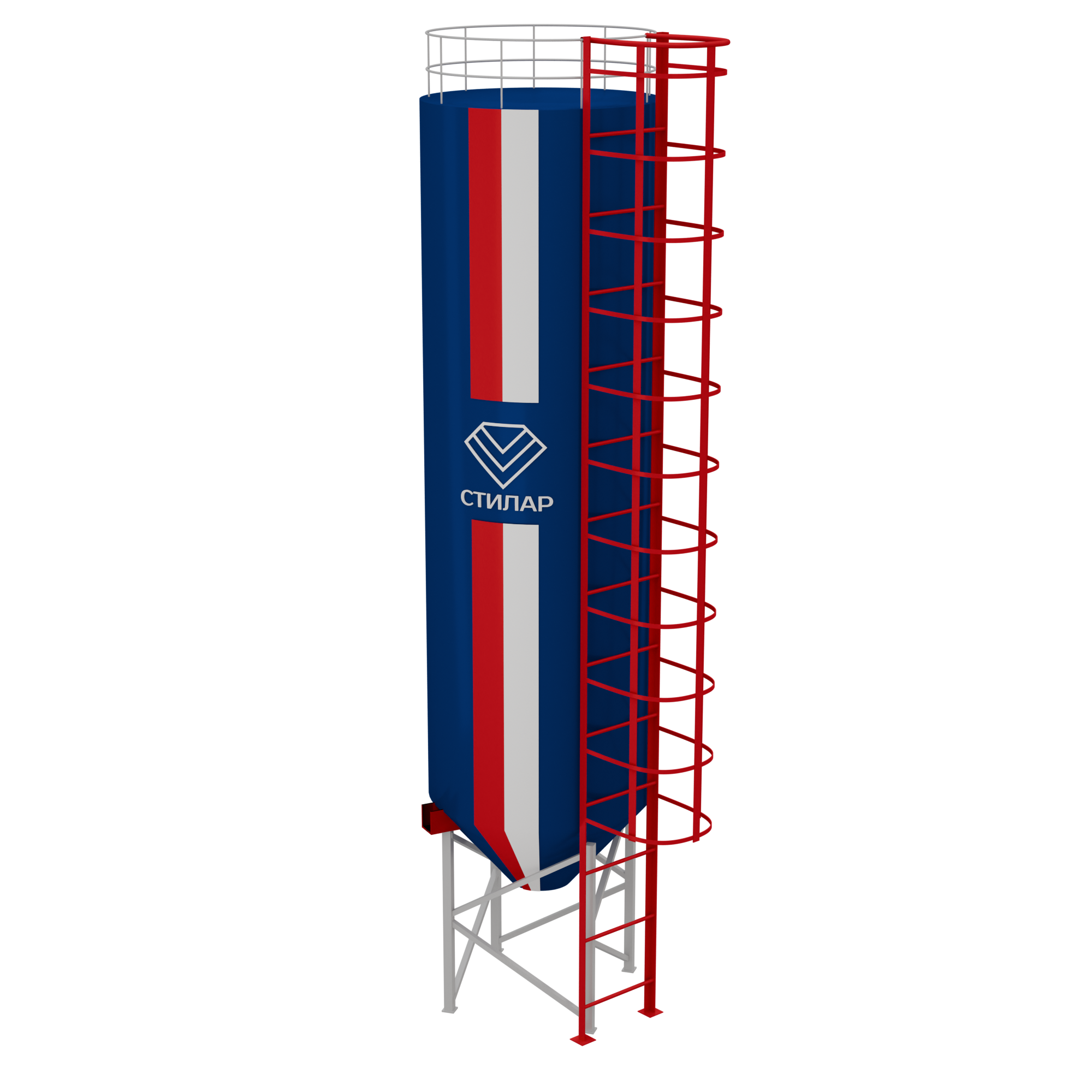 Цельносварный силос для цемента и микросилики 700 м³ от производителя